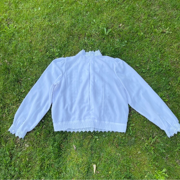 Vintage Brownstone Studio boho victorian lace pearl button blouse top Size 14 - Picture 10 of 14